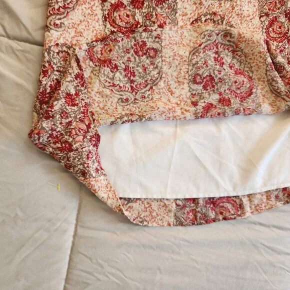 Madewell Silk off the Shoulder Cold Shoulder Dress Paisley Floral - Picture 7 of 12